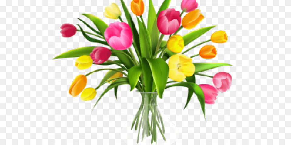 Vase Clipart Flower Arrangement Tulips In A Vase Clipart, Flower Arrangement, Flower Bouquet, Jar, Plant Free Png Download