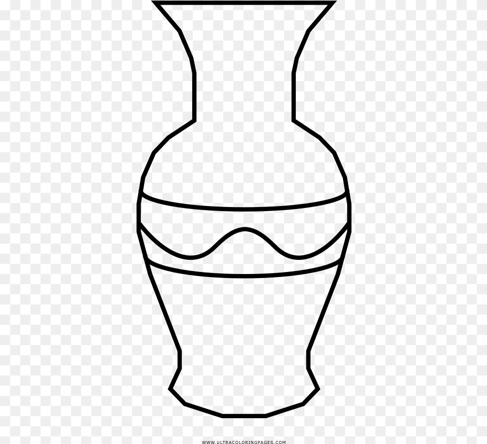 Vase Coloring, Gray Free Png