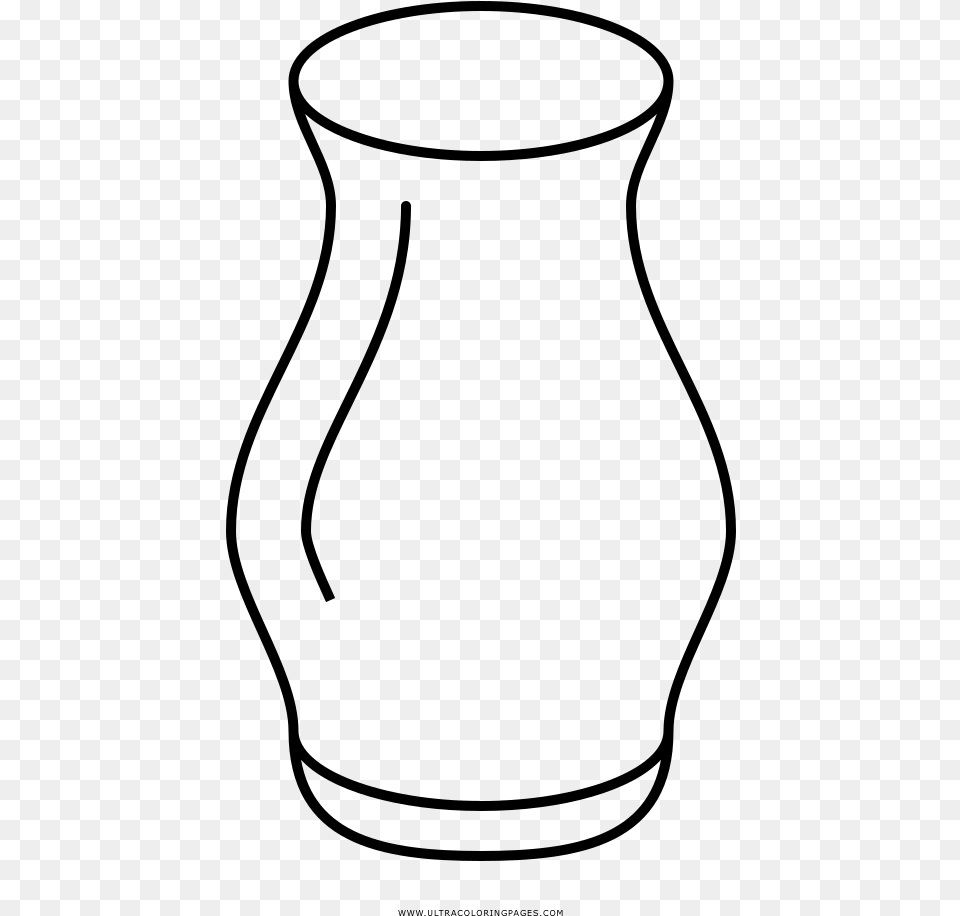 Vase Coloring, Gray Png Image