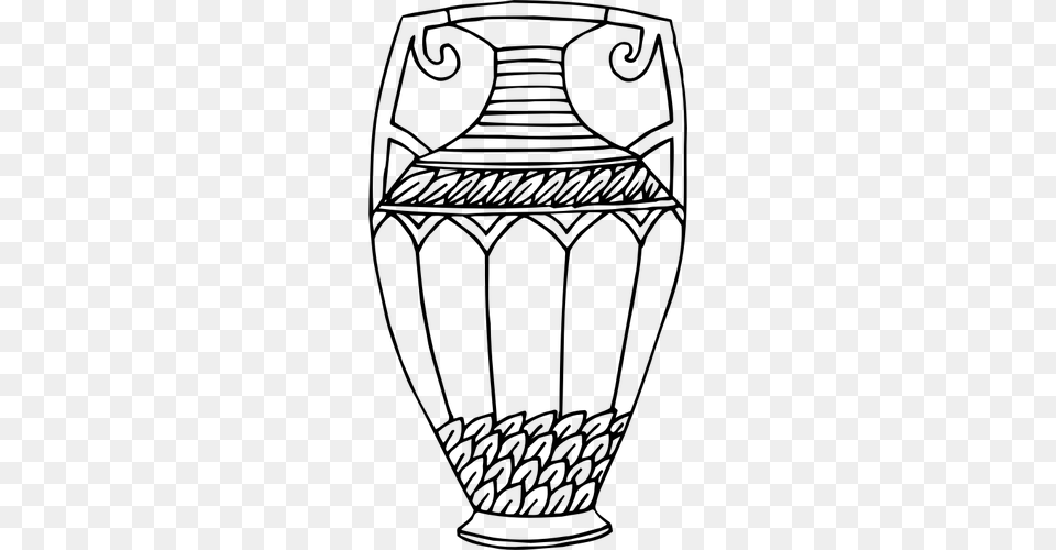 Vase Illustration, Gray Png