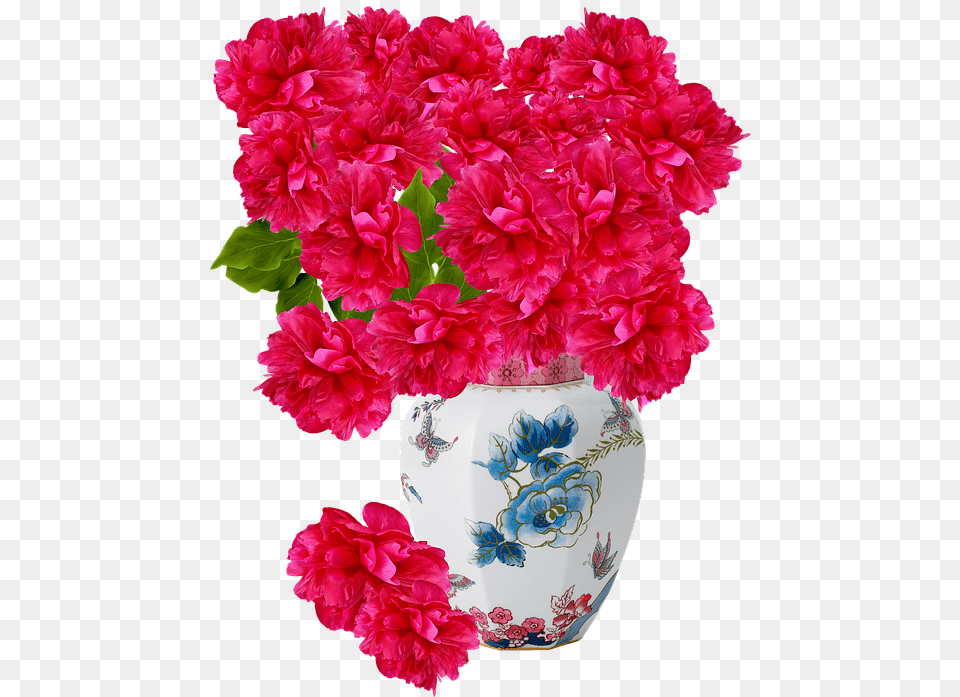 Vase Porcelain Flower Vases Image On Pixabay Vaso Di Fiori, Carnation, Plant, Pottery, Geranium Free Png