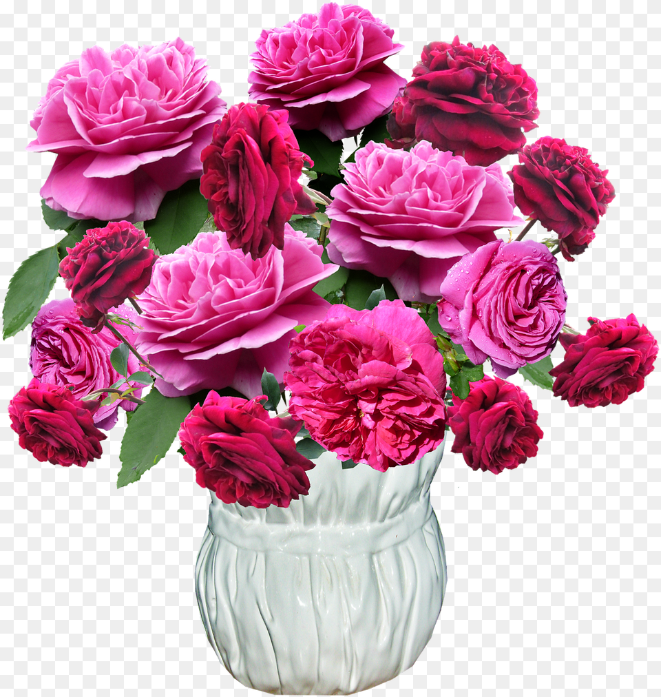 Vase Roses Red Photo Dobroj Subboti, Flower, Flower Arrangement, Flower Bouquet, Plant Free Transparent Png