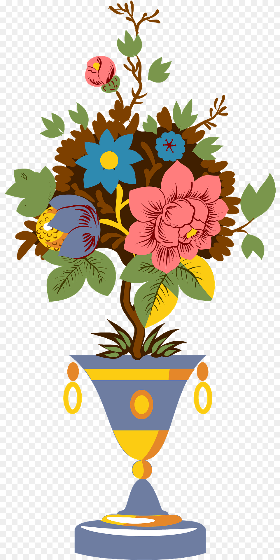 Vase With Flowers Clipart, Art, Floral Design, Graphics, Potted Plant Free Png