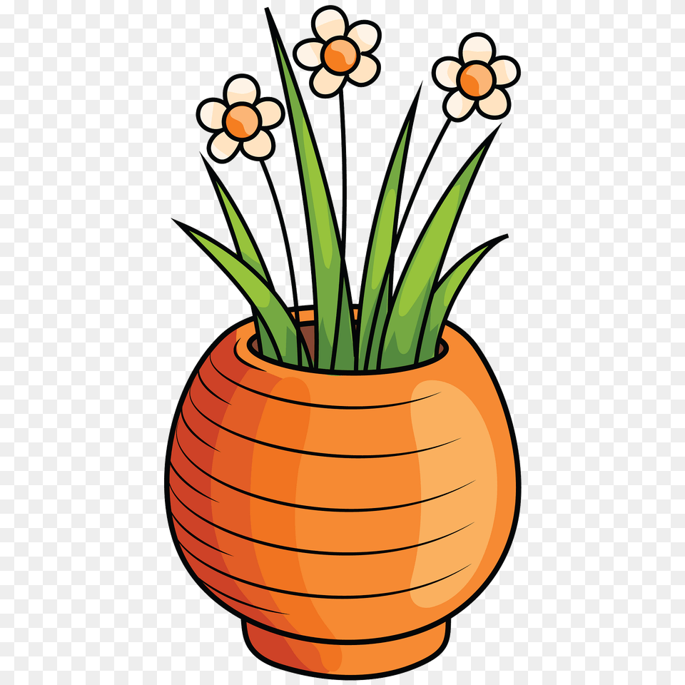 Vase With Flowers Clipart, Jar, Plant, Potted Plant, Pottery Free Png Download