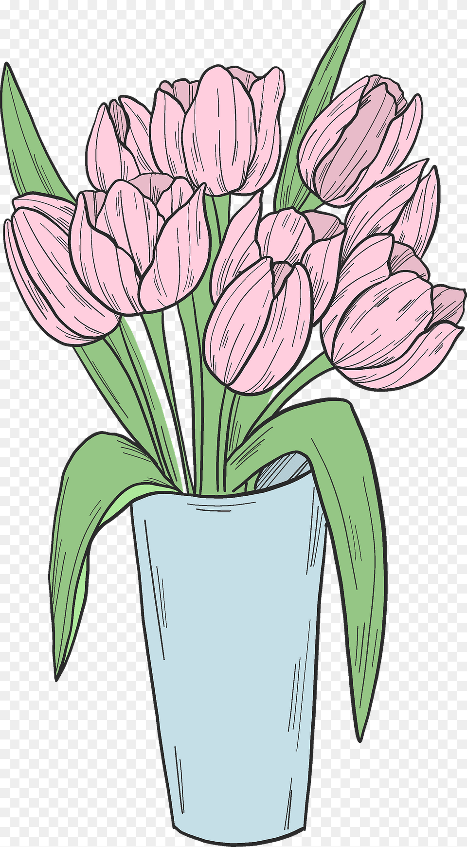 Vase With Tulips Clipart, Art, Flower, Plant, Potted Plant Free Png Download