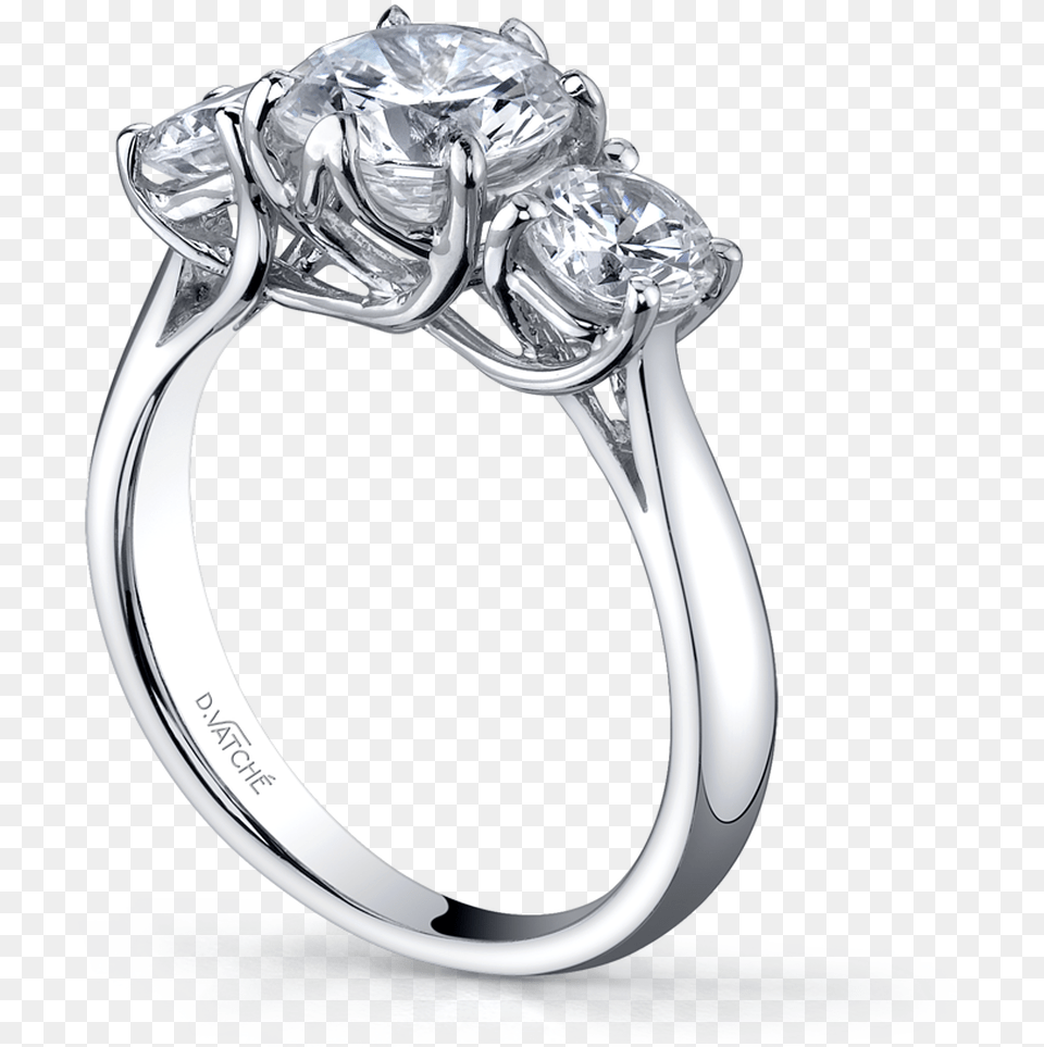 Vatche 3 Stone Royal Crown Engagement Ring Pre Engagement Ring, Accessories, Jewelry, Platinum, Silver Free Png Download