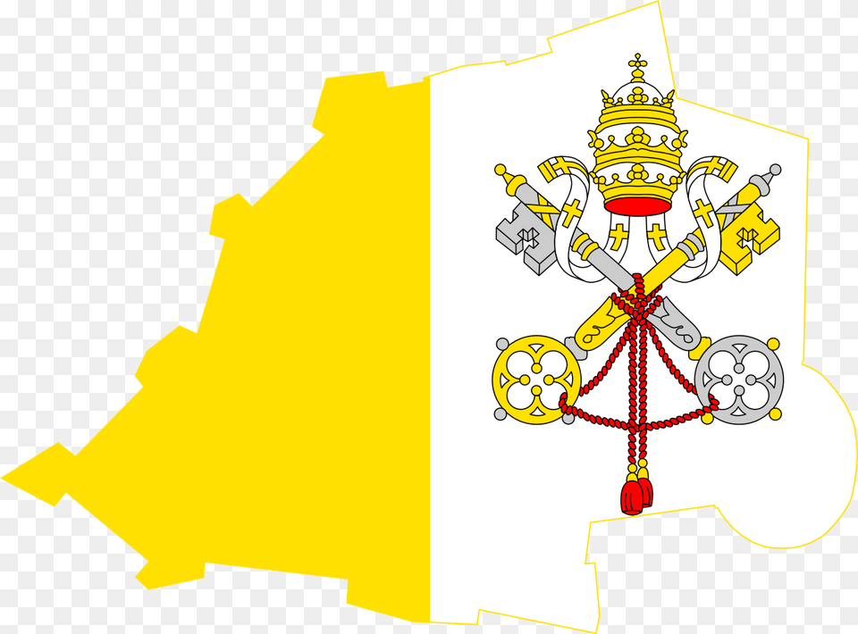 Vatican City Flag Map, Clothing, Coat Free Transparent Png