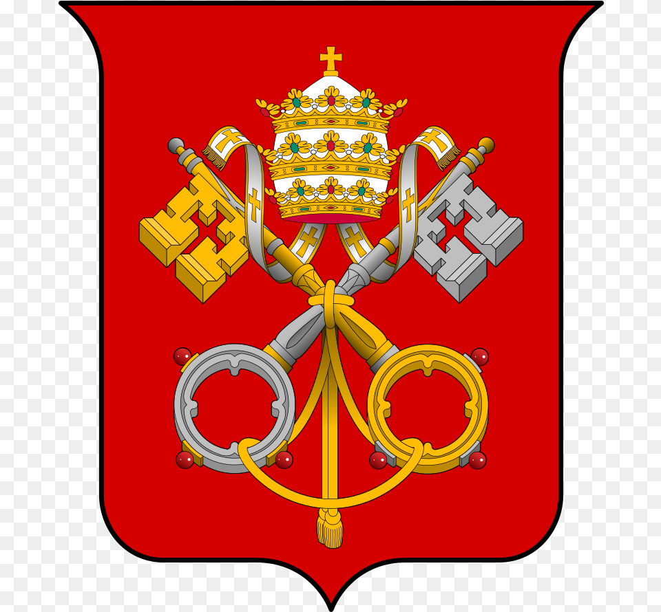 Vatican Keys To Heaven And Hellcoat Of Arms Holy See Papal Insignia, Emblem, Symbol, Dynamite, Weapon Free Transparent Png