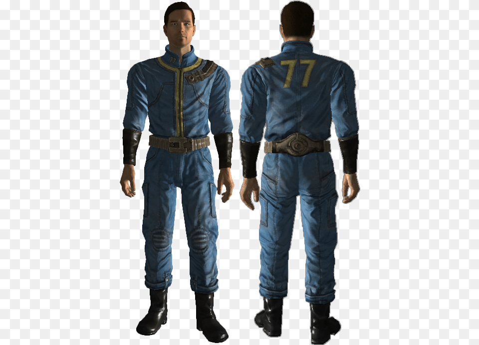 Vault 77 Back Fallout Kostyum Ubezhisha, Pants, Clothing, Sleeve, Person Free Transparent Png