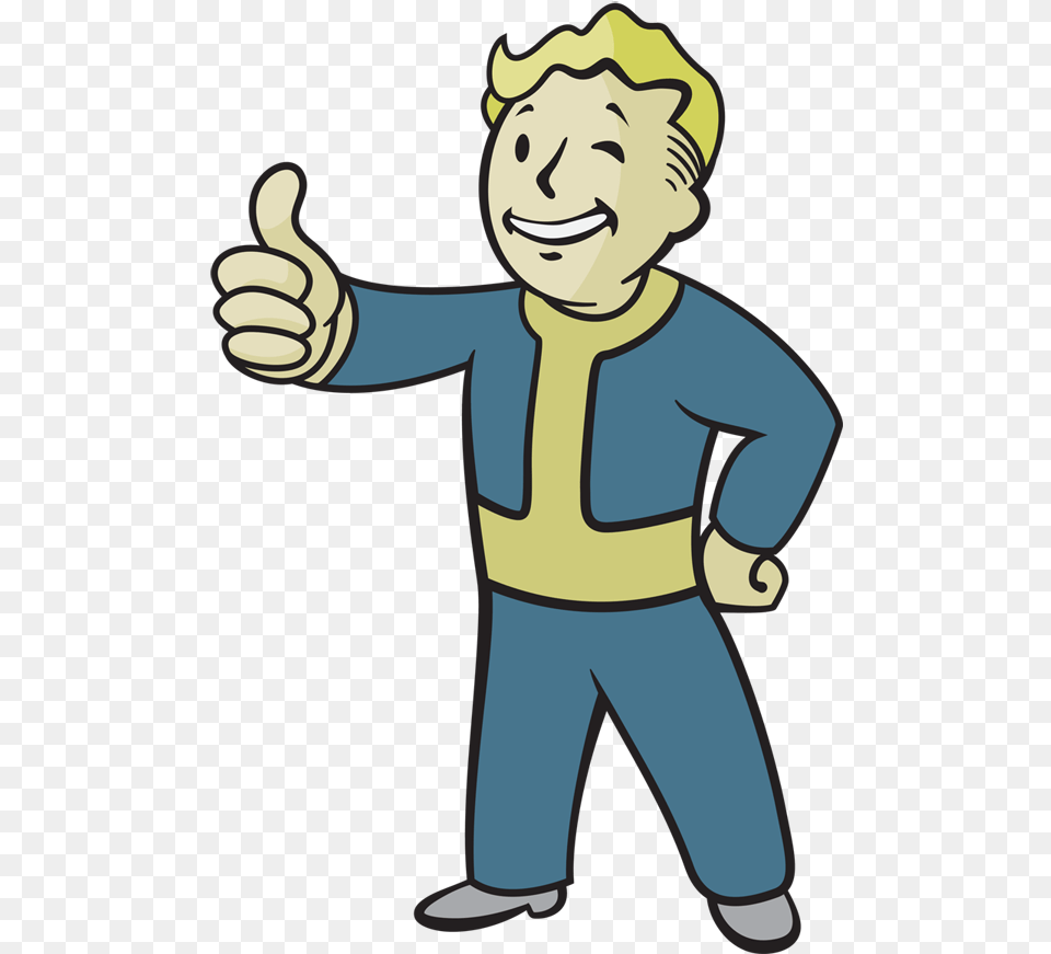 Vault Boy And His Thumbs Up Vault Boy Transparent, Body Part, Finger, Hand, Person Png Image