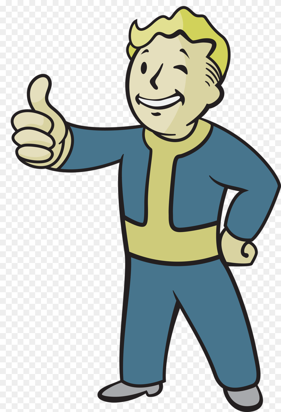 Vault Boy From Fallout Video Game Iconography, Body Part, Finger, Hand, Person Free Png Download