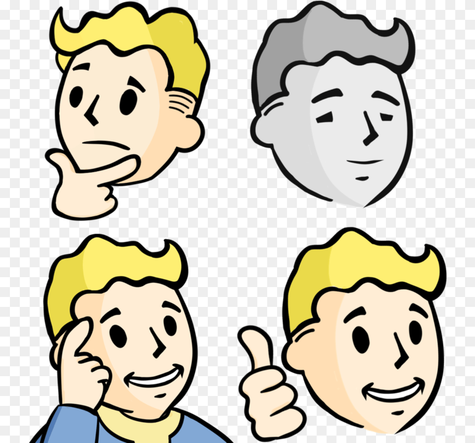 Vault Boy Head, Body Part, Finger, Hand, Person Png Image