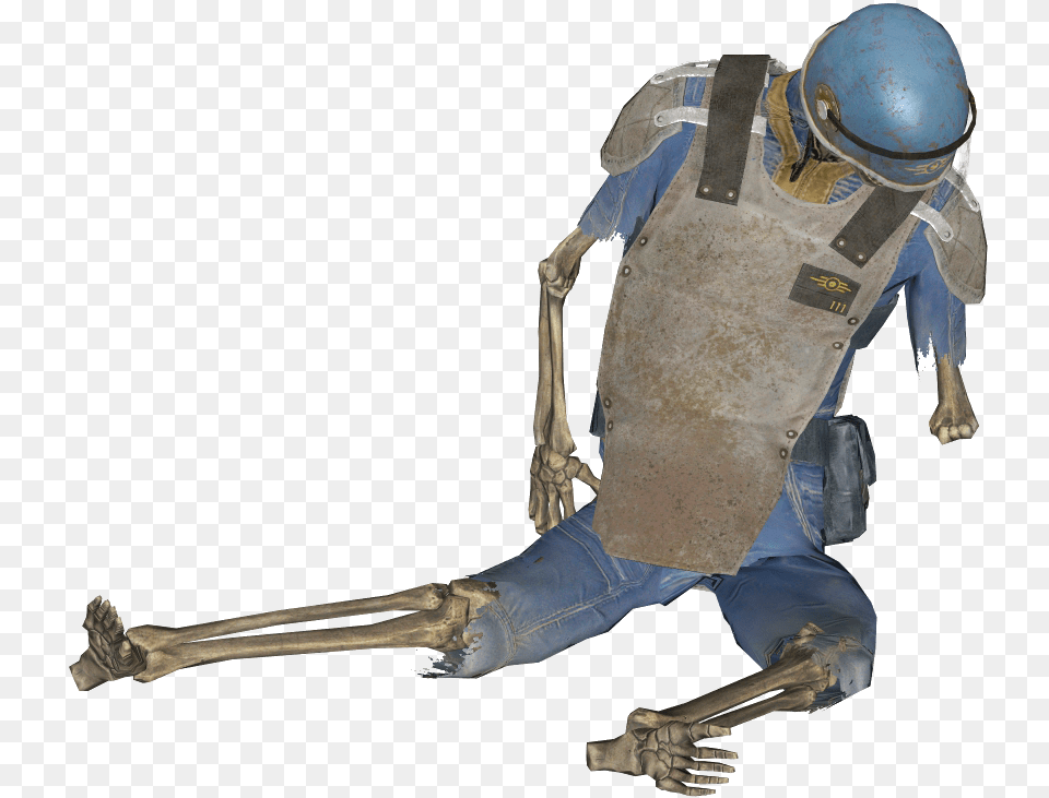Vault Tec Armor Skeleton Fallout 4 Transparent Vault Skeleton, Helmet, Person, Man, Male Free Png Download