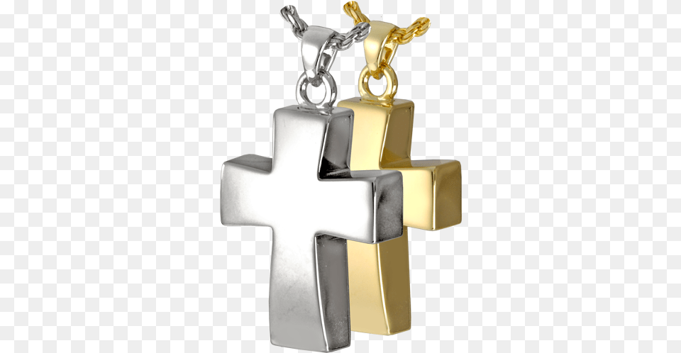 Vaulted Cross Cremation Necklace Cremation Jewelry Vaulted Cross Pendant, Symbol, Accessories, Silver Png