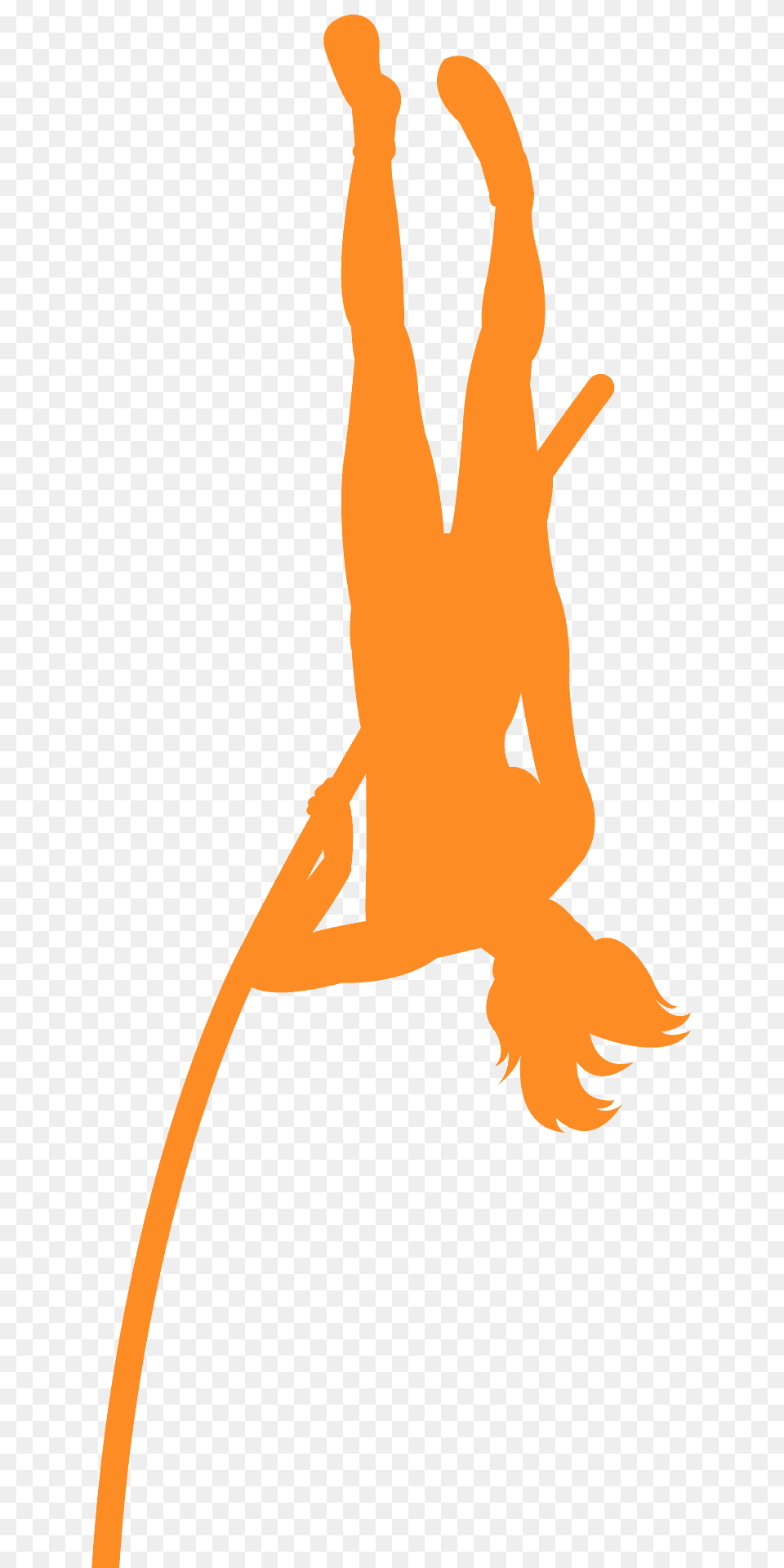 Vaulter Silhouette, Acrobatic, Person, Pole Vault, Sport Png