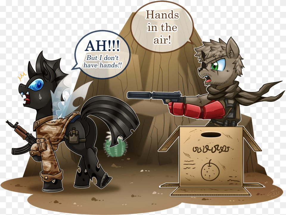 Vavacung Big Boss Cactus Cardboard Box Changeling Metal Gear Solid Mlp, Book, Comics, Publication, Person Png Image