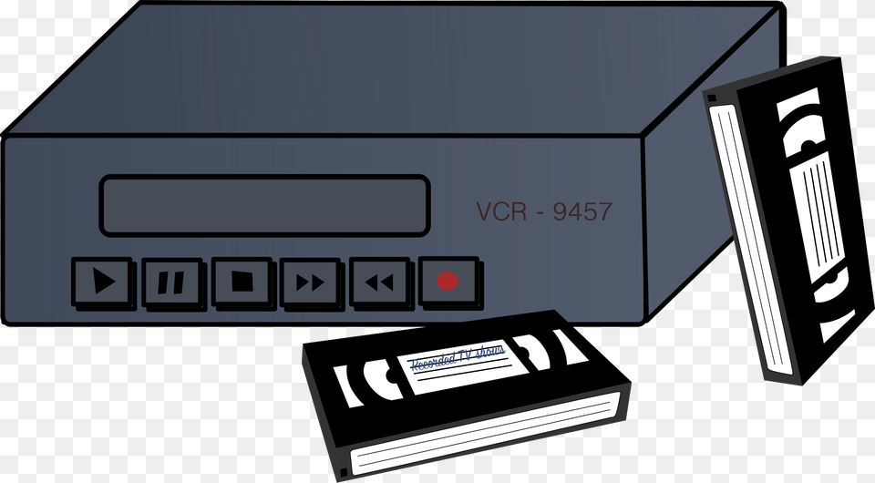 Vcr And Tapes Icons Vhs Tape Clip Art, Cd Player, Electronics, Scoreboard Free Png