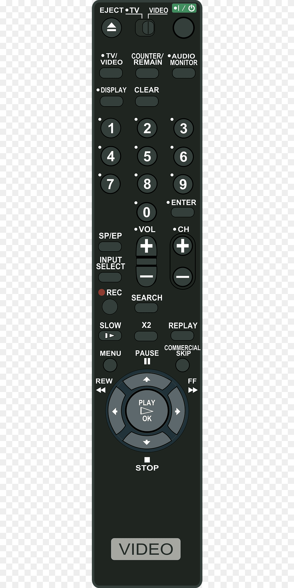 Vcr Remote Control Clipart, Electronics, Remote Control Free Transparent Png