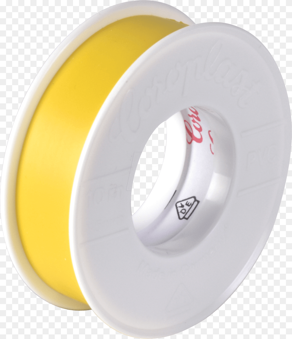 Vde Electrical Insulation Tape 10 M 15 Mm Yellow Circle, Plate Free Transparent Png