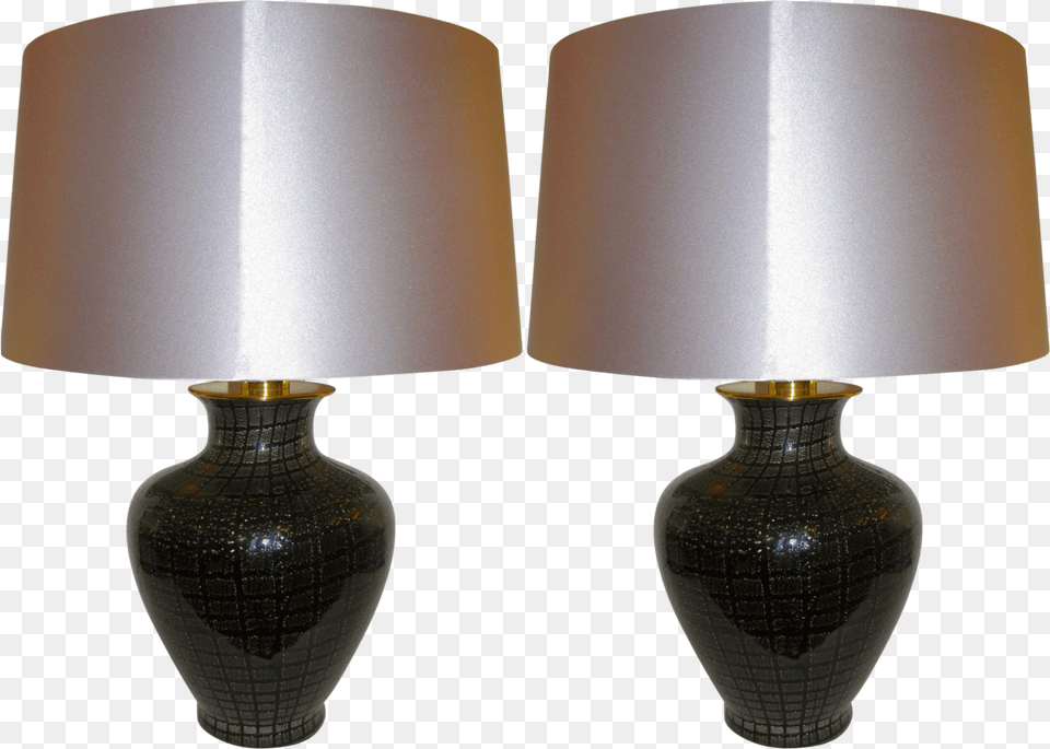 Veart 1960s Pair Of Black Glass Lamps With Speckles Lamp, Table Lamp, Lampshade Free Png Download