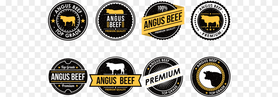 Vecteur Angus Beef Labels Boule Disco Boucles Doreilles Clous Femme Titane, Alcohol, Logo, Beer, Beverage Png Image