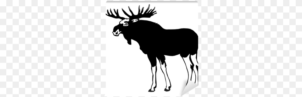 Vector, Animal, Mammal, Moose, Silhouette Free Png Download