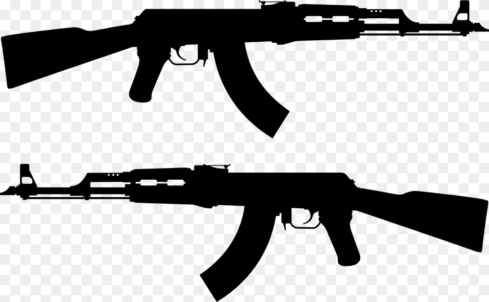 Vector Ak47 Gun Tattoo Transparent Amp Clipart Ak 47 Vector, Gray Free Png