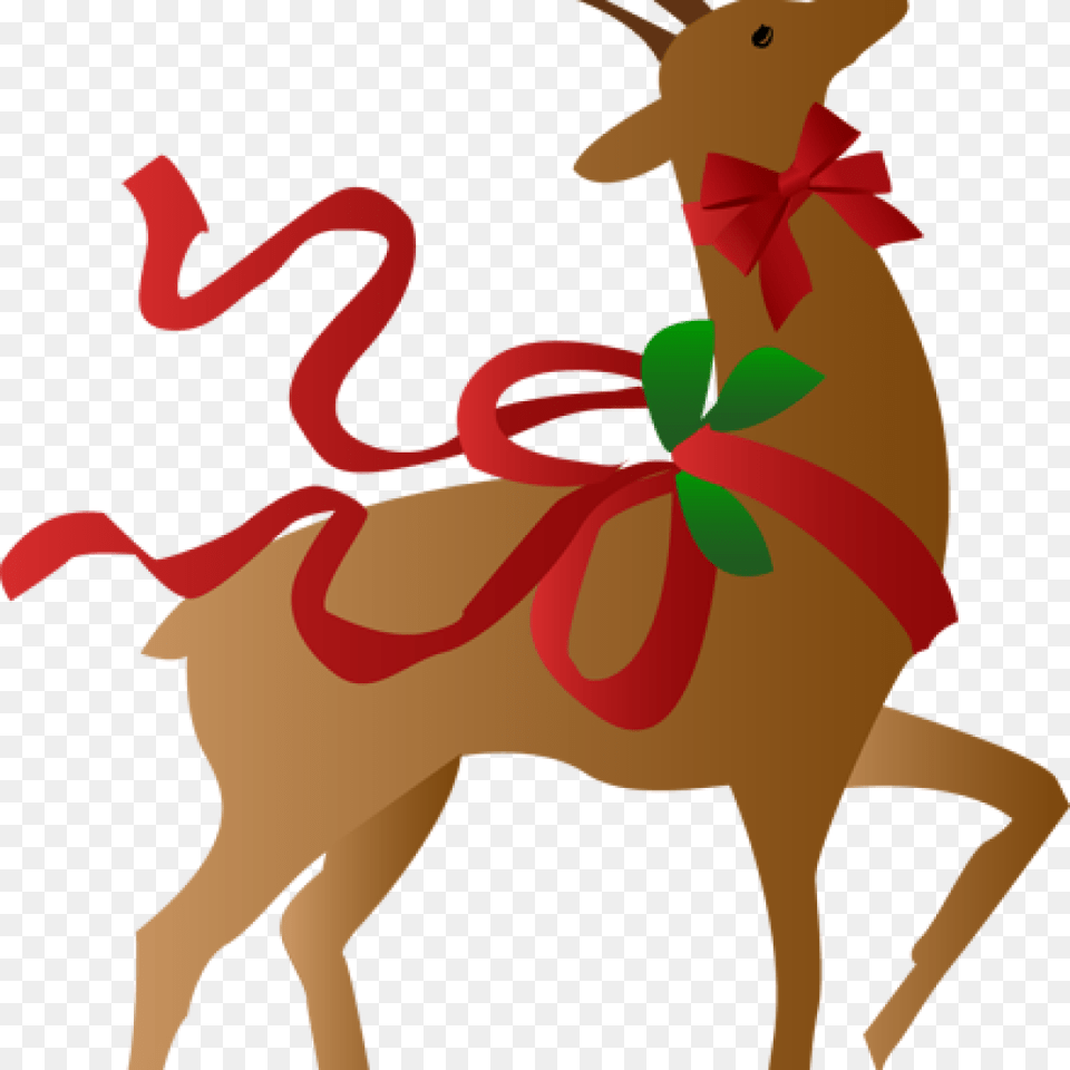 Vector And Clip Reindeer Christmas, Animal, Deer, Mammal, Wildlife Free Transparent Png
