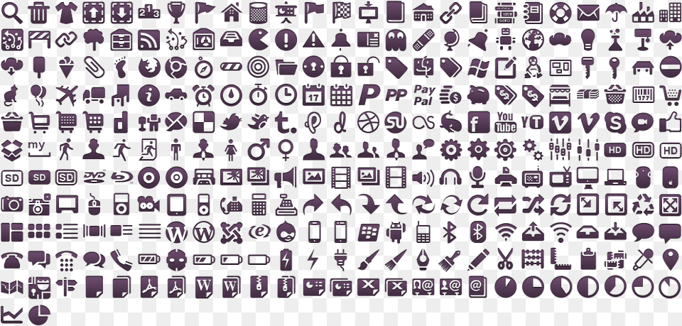 Vector And Webfont Social Media Icons For 444 Sprite Icon, Text, Pattern Free Transparent Png