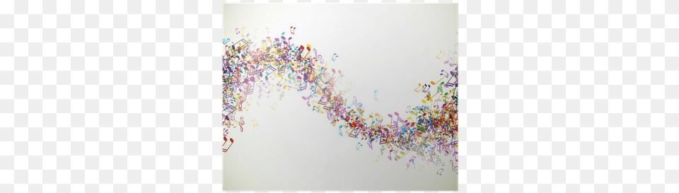 Vector Background With Colorful Music Notes Poster You Are Colour Of My Life, Paper, White Board, Confetti Free Png Download