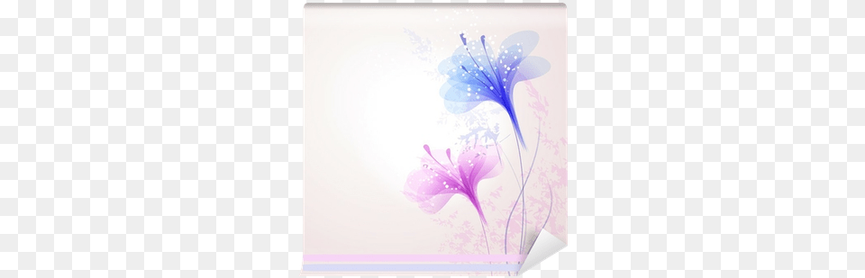 Vector Background With Pastel Flowers Wall Mural Chinese Hibiscus, Art, Floral Design, Graphics, Pattern Free Png