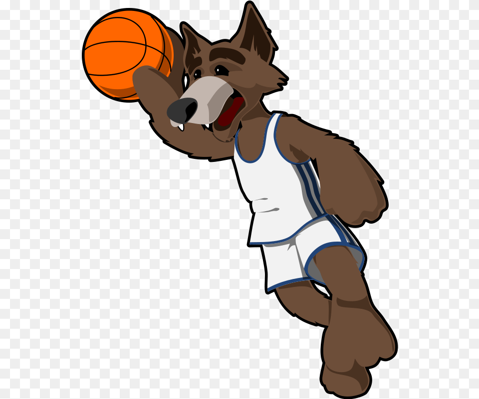 Vector Basketball Vectors Wolf Basketball Players Clip Art, Person, Ball, Basketball (ball), Sport Free Png Download