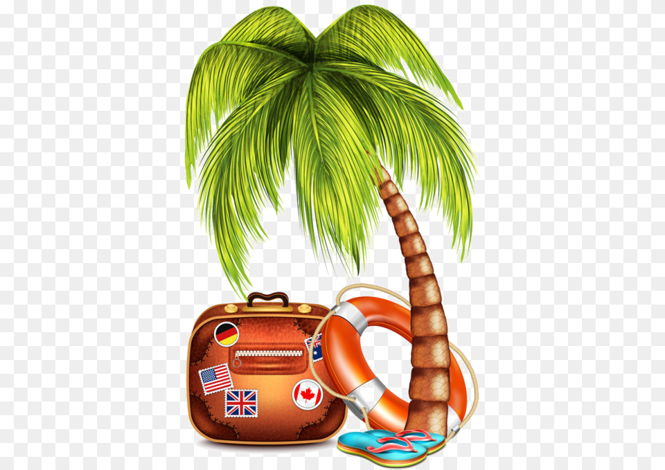 Vector Beach Coconut Tree Beach Clipart, Accessories, Bag, Handbag, Plant Free Png
