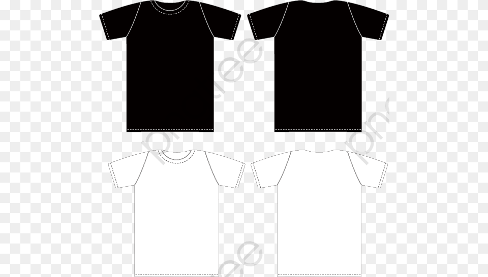 Vector Black And T Shirt Template Front And Back Black Black T Shirt Ai, Clothing, T-shirt, Undershirt Png Image