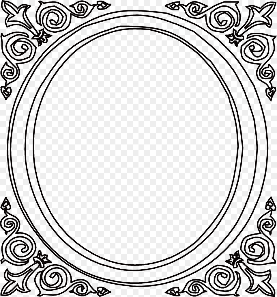 Vector Black And White Black And White Retro Circle, Oval Free Png