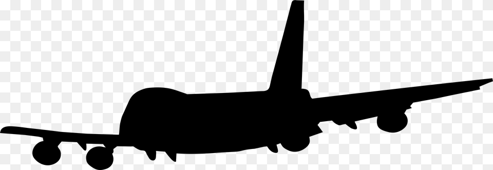 Vector Black And White Download Clip Art Image Background Airplane Silhouette, Gray Free Transparent Png