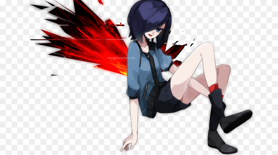 Vector Black And White Touka Drawing Tokyo Tokyo Ghoul Touka, Publication, Book, Comics, Adult Free Png Download