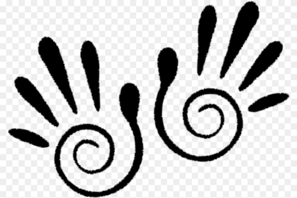 Vector Black And White Igh Massage Massage Therapy Hand Clipart, Spiral, Text, Art Png