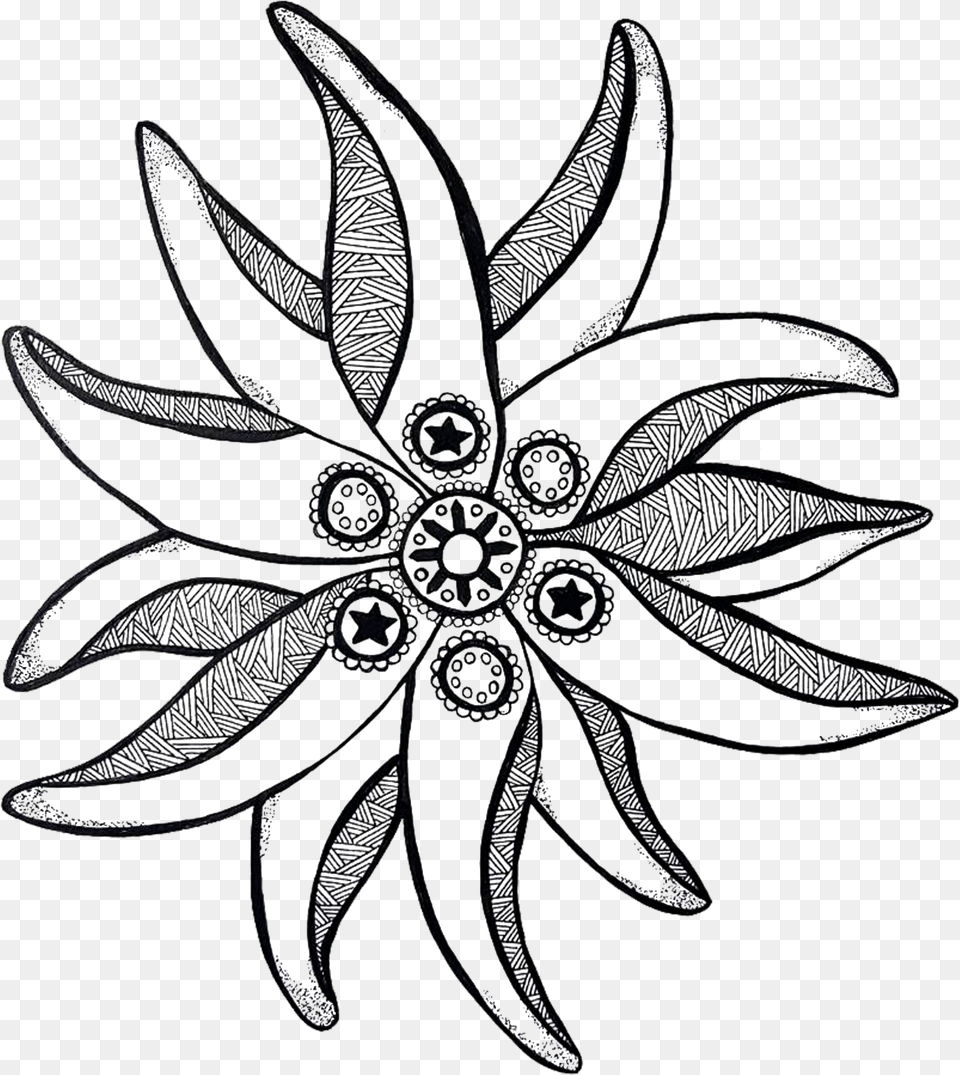 Vector Black And White Library About A Lokal Foreigner Edelweiss Draw, Accessories, Jewelry, Pattern, Art Free Transparent Png