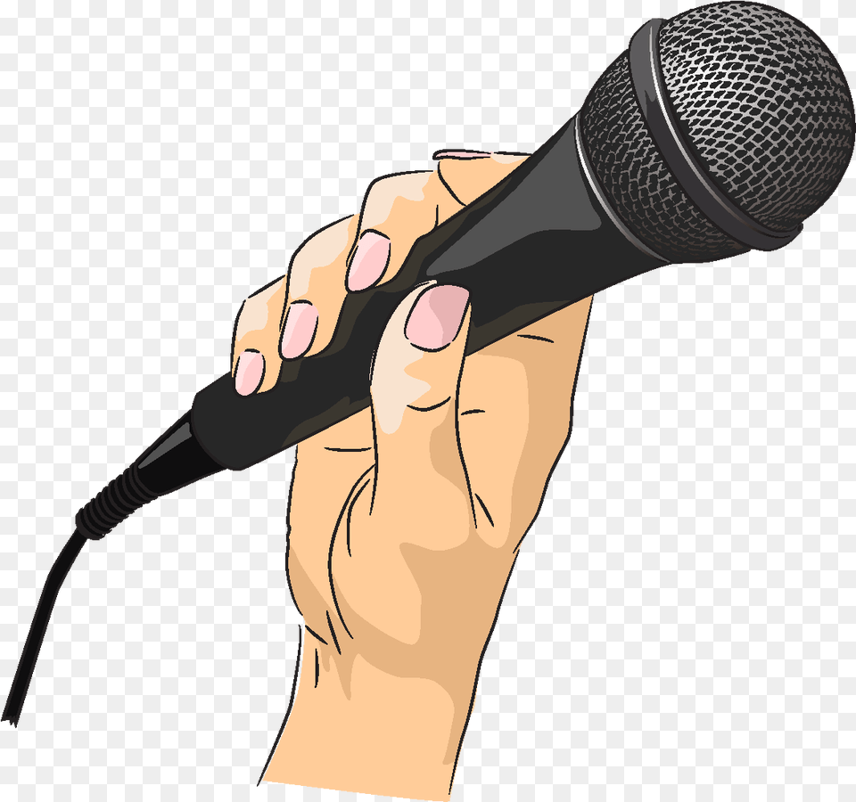 Vector Black Microphone Element Singing, Electrical Device, Appliance, Blow Dryer, Device Png Image
