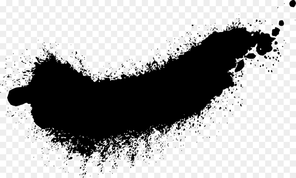 Vector Black Paint, Gray Png