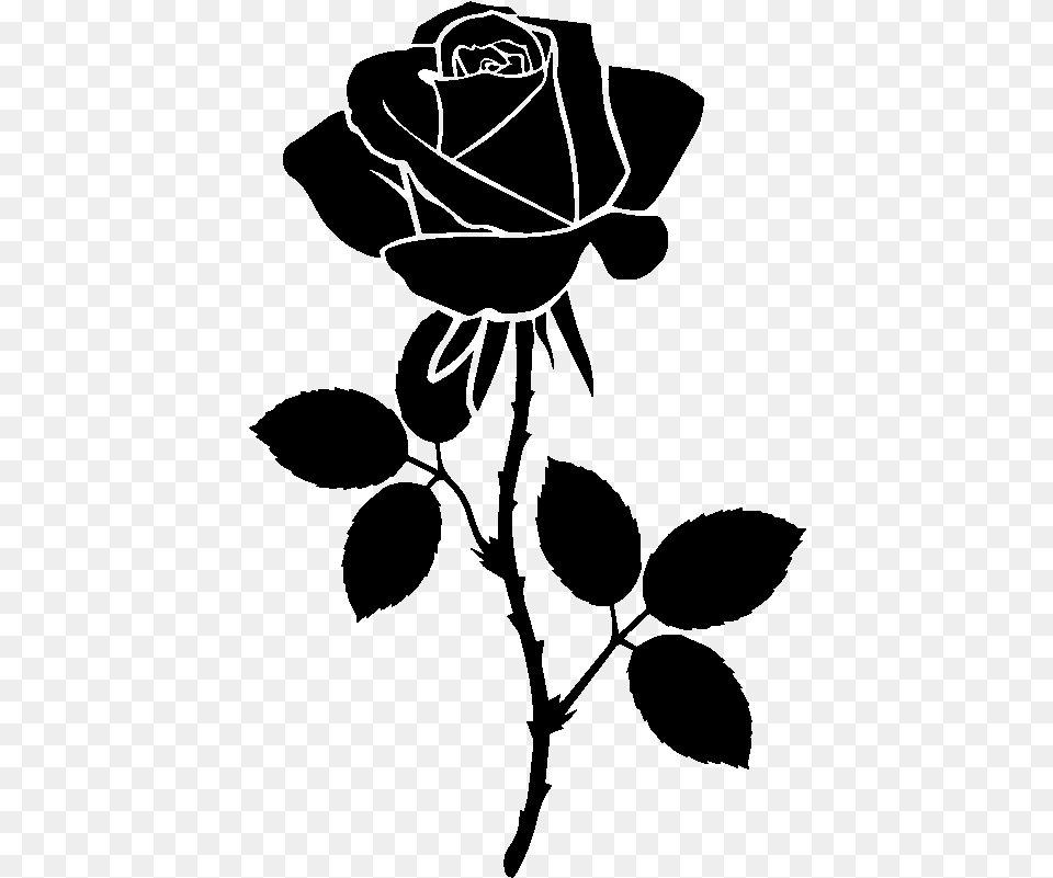 Vector Black Rose Outline, Gray Png