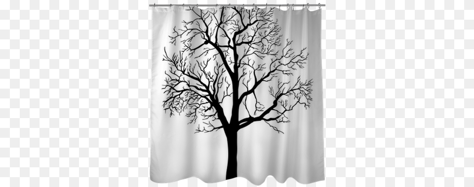 Vector Black Silhouette Of A Bare Tree Dibujos De Troncos De Arboles, Plant, Curtain, Person, Skin Png Image