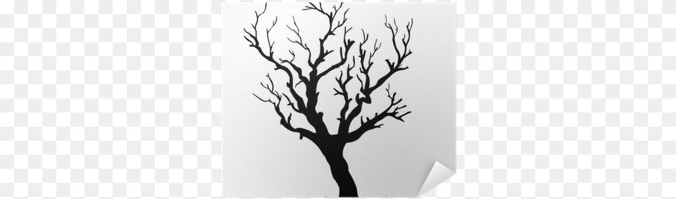Vector Black Silhouette Of A Bare Tree Poster Pixers Bare Trees, Art, Drawing, Plant Free Transparent Png