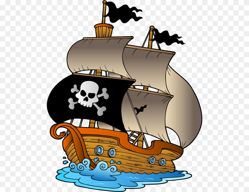 Vector Boats Pirate Pirate Ship Free Clip Art Pirate Ship Free Clipart, Boat, Sailboat, Transportation, Vehicle Png