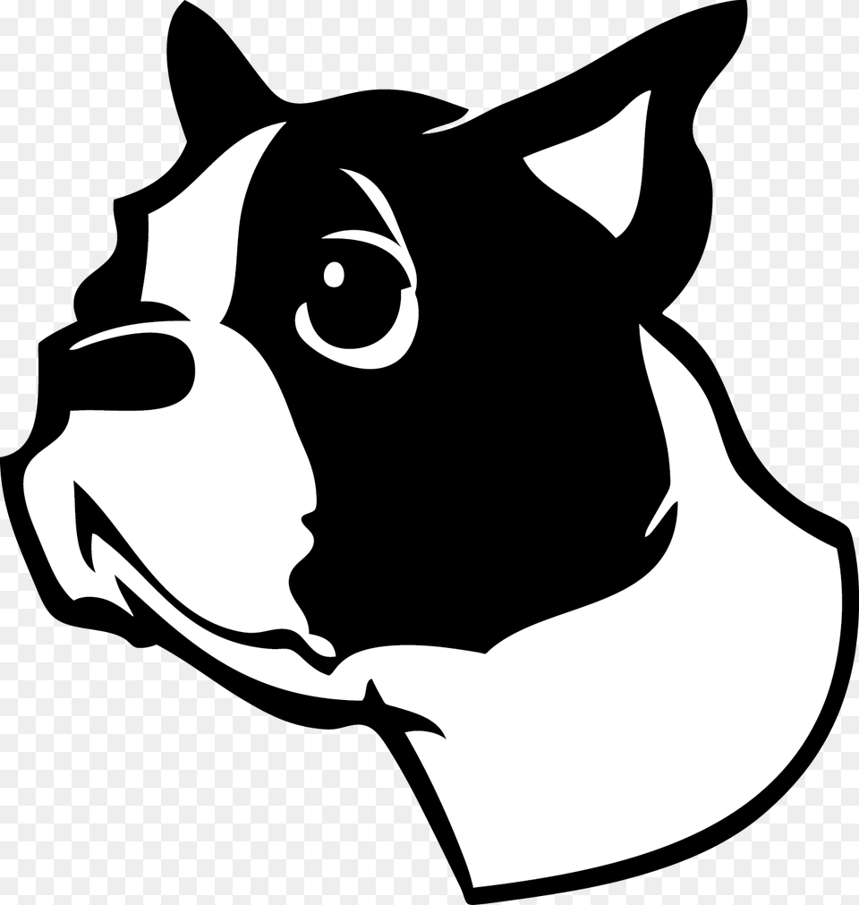 Vector Boston Terrier Lines, Stencil, Animal, Boston Bull, Bulldog Free Transparent Png