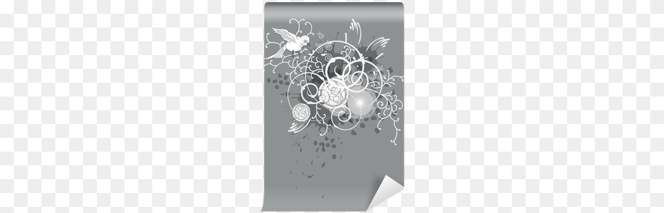 Vector Bouguet Of Fantasy Flowers Swirls And A White Drawing, Art, Floral Design, Graphics, Pattern Png Image