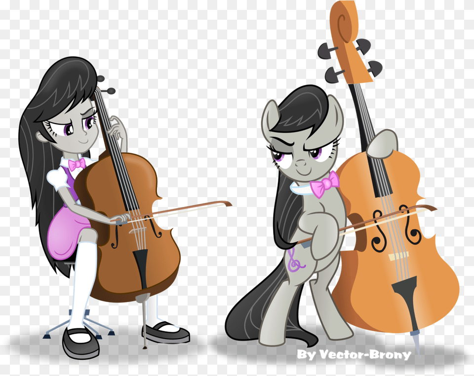 Vector Brony Bow Bowtie Cello Cello Bow Cello Octavia Pony, Musical Instrument, Person, Face, Head Free Transparent Png
