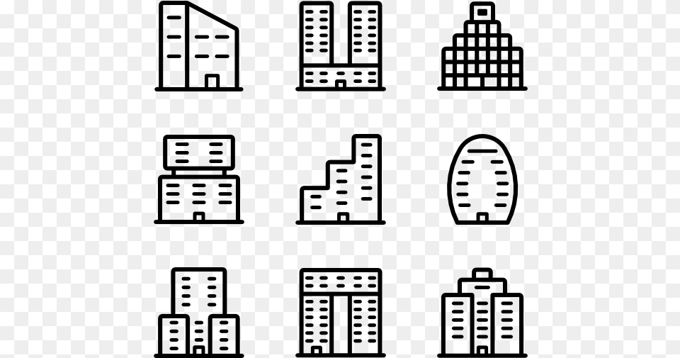 Vector Buildings Head Office Pixel Icon Gallery, Gray Png Image
