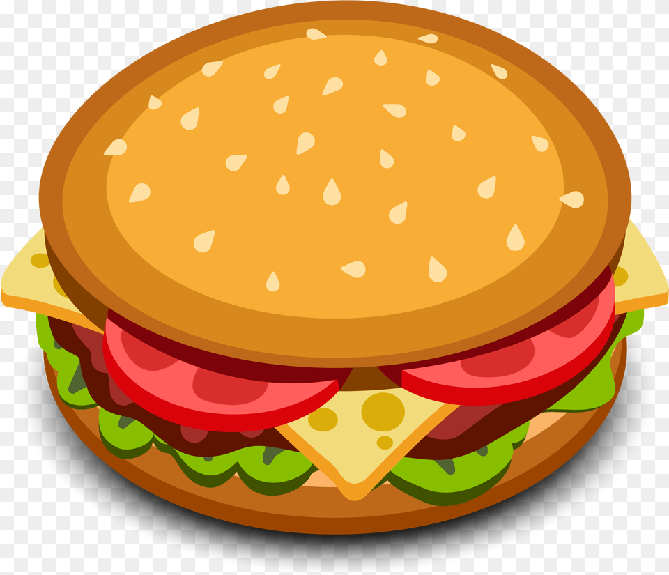 Vector Burger Cartoon Clipart Download Cartoon Burger, Food, Birthday Cake, Cake, Cream Png